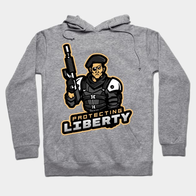 Protecting Liberty Hoodie by Mega Tee Store